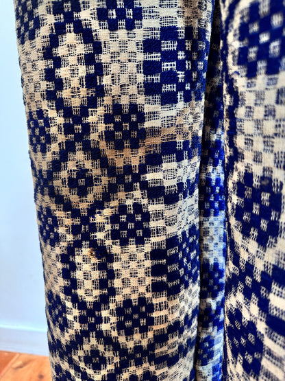 old coverlet wide tuck pants / navy× white