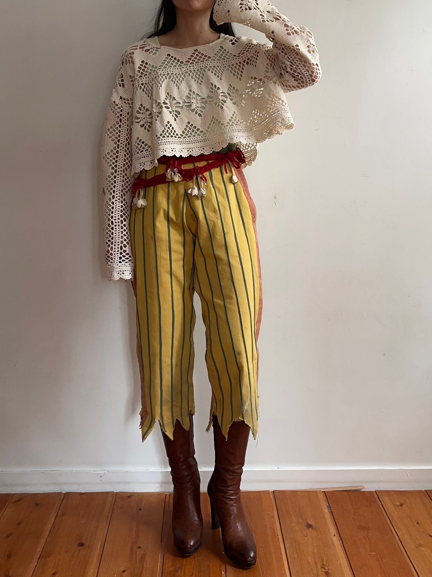 old crochet lace short tops