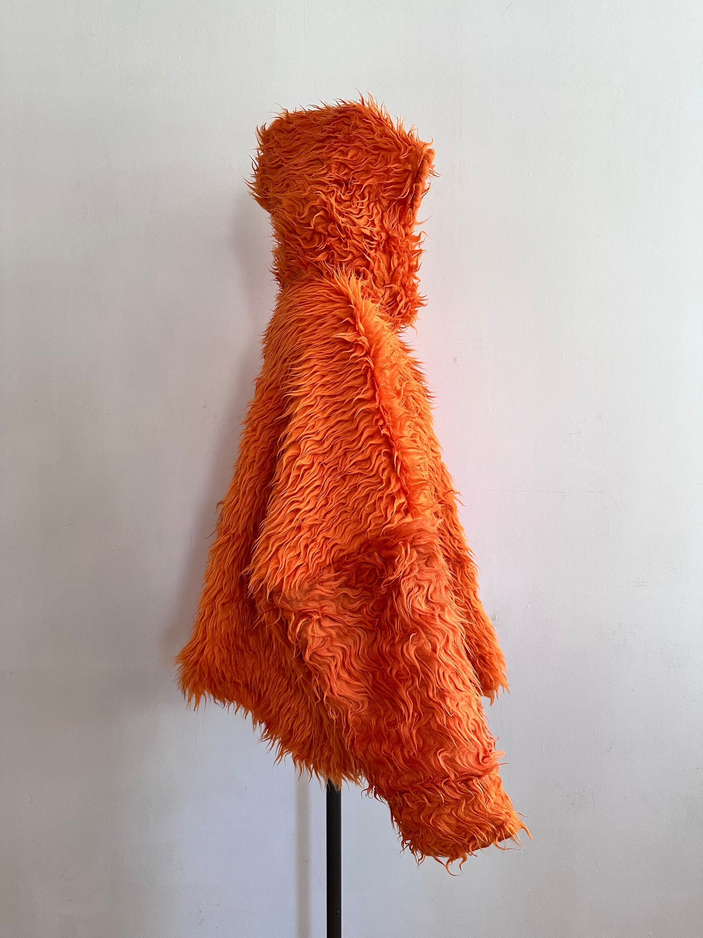 old fur parka / orange