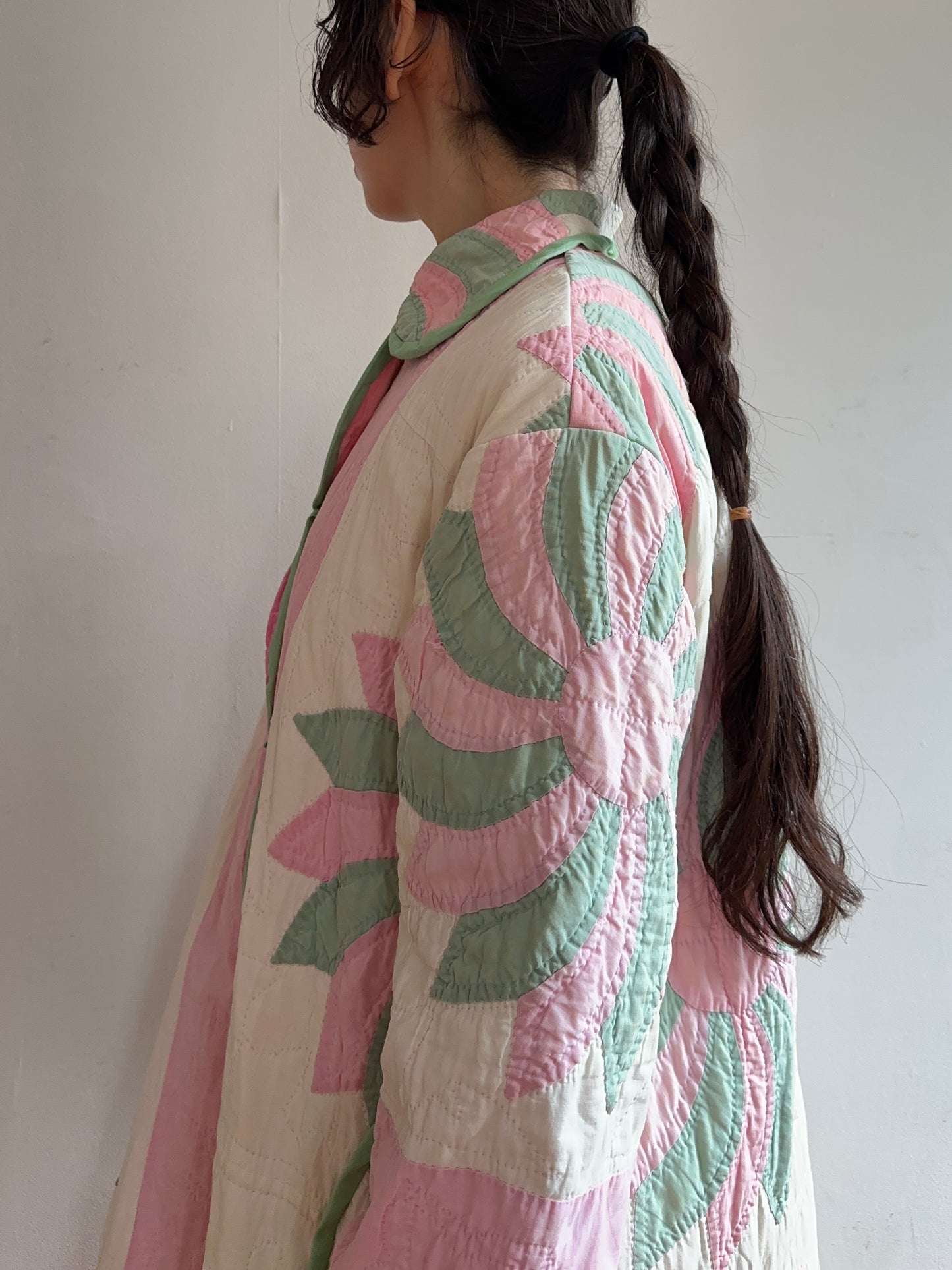 old quilt dress coat