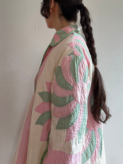 old quilt dress coat