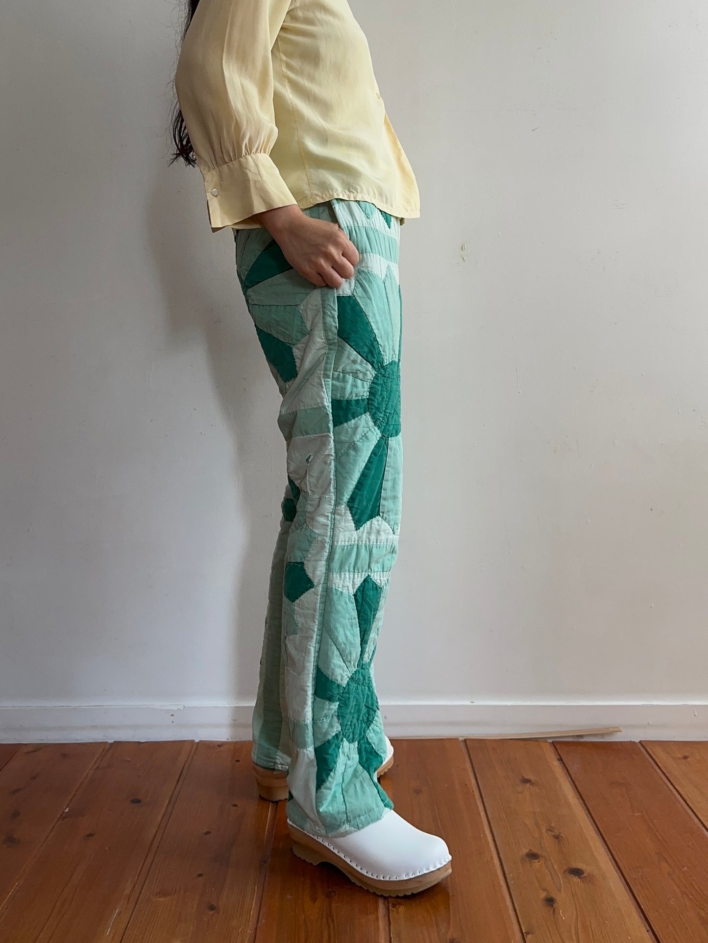 old quilt slim pants “boro”