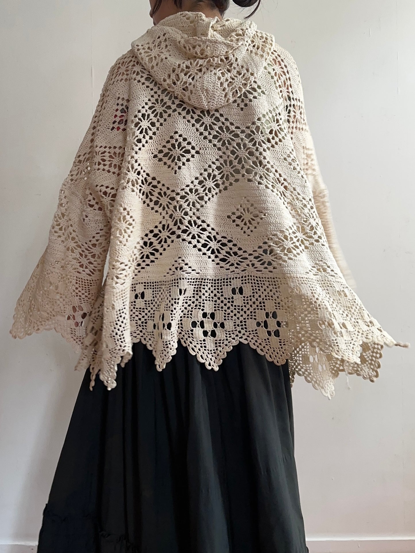 old crochet lace parka