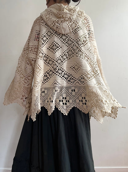old crochet lace parka