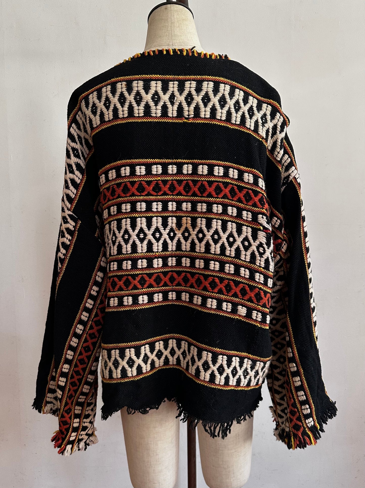 old handwoven textile set-up