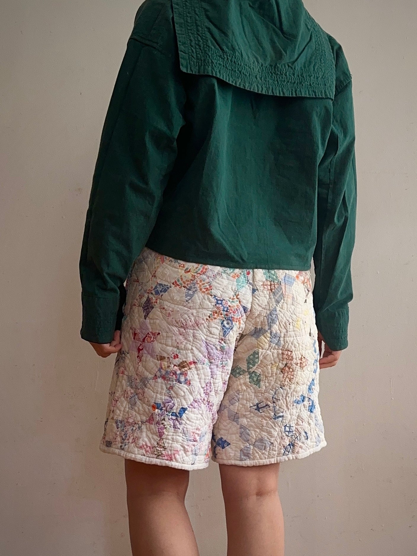old quilt short pants