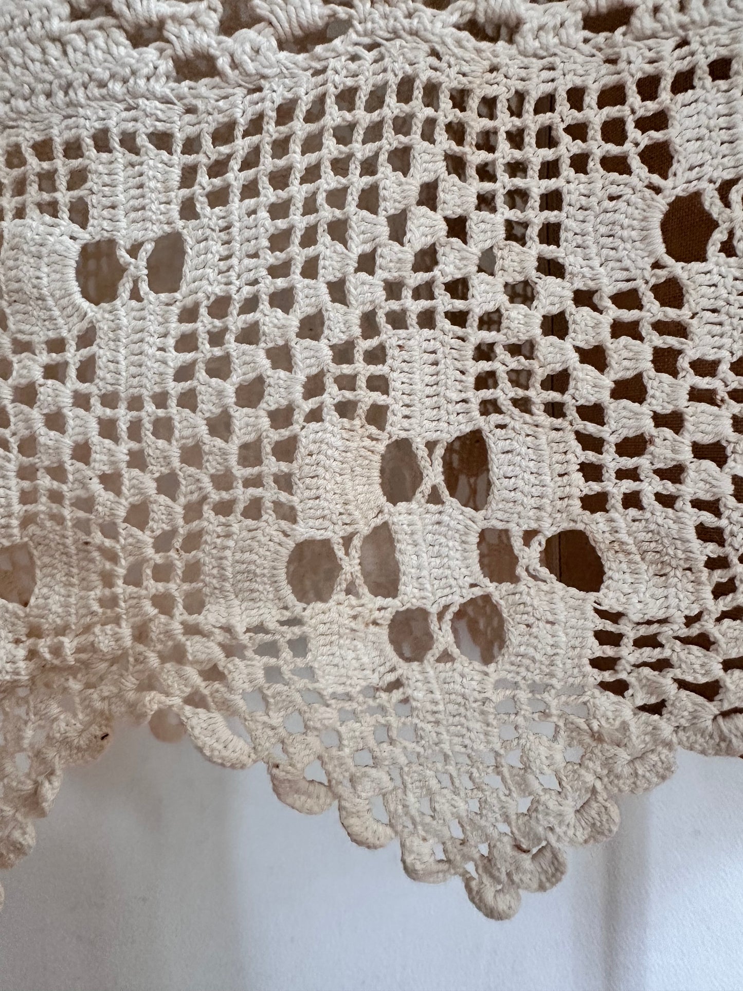 old crochet lace parka