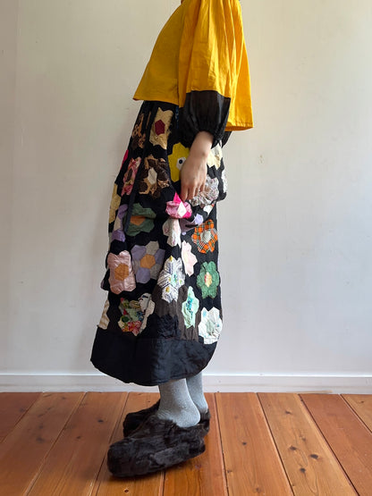 old quilt little change skirt