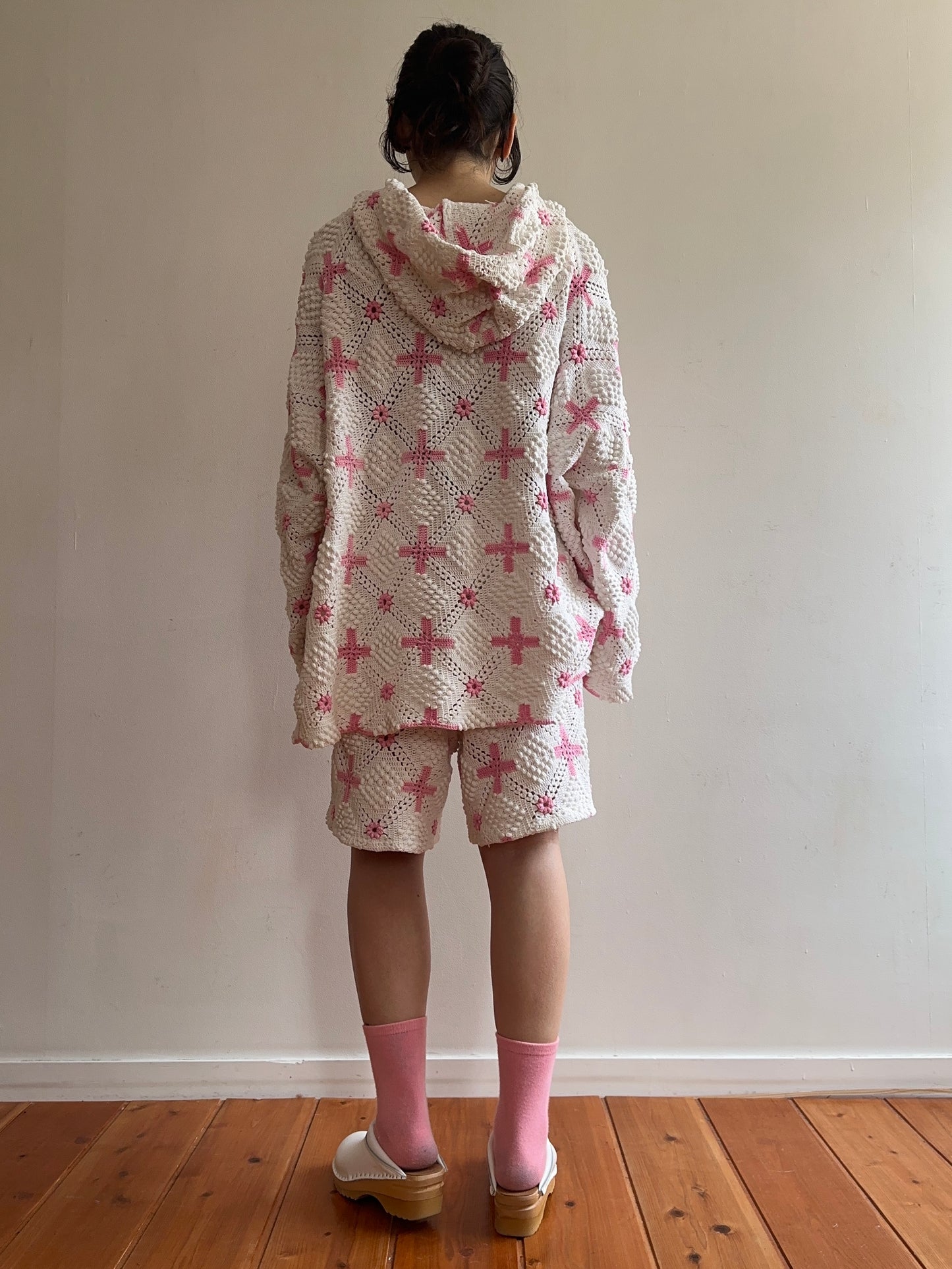 old crochet lace parka