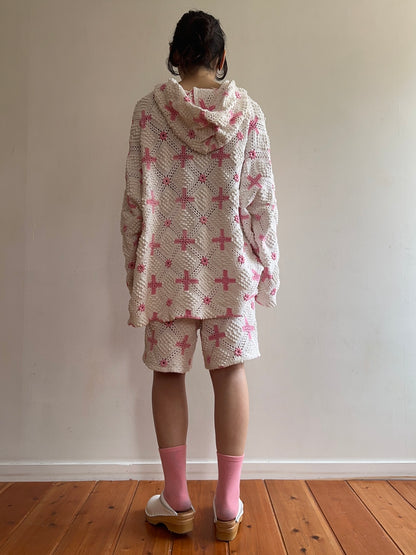 old crochet lace parka