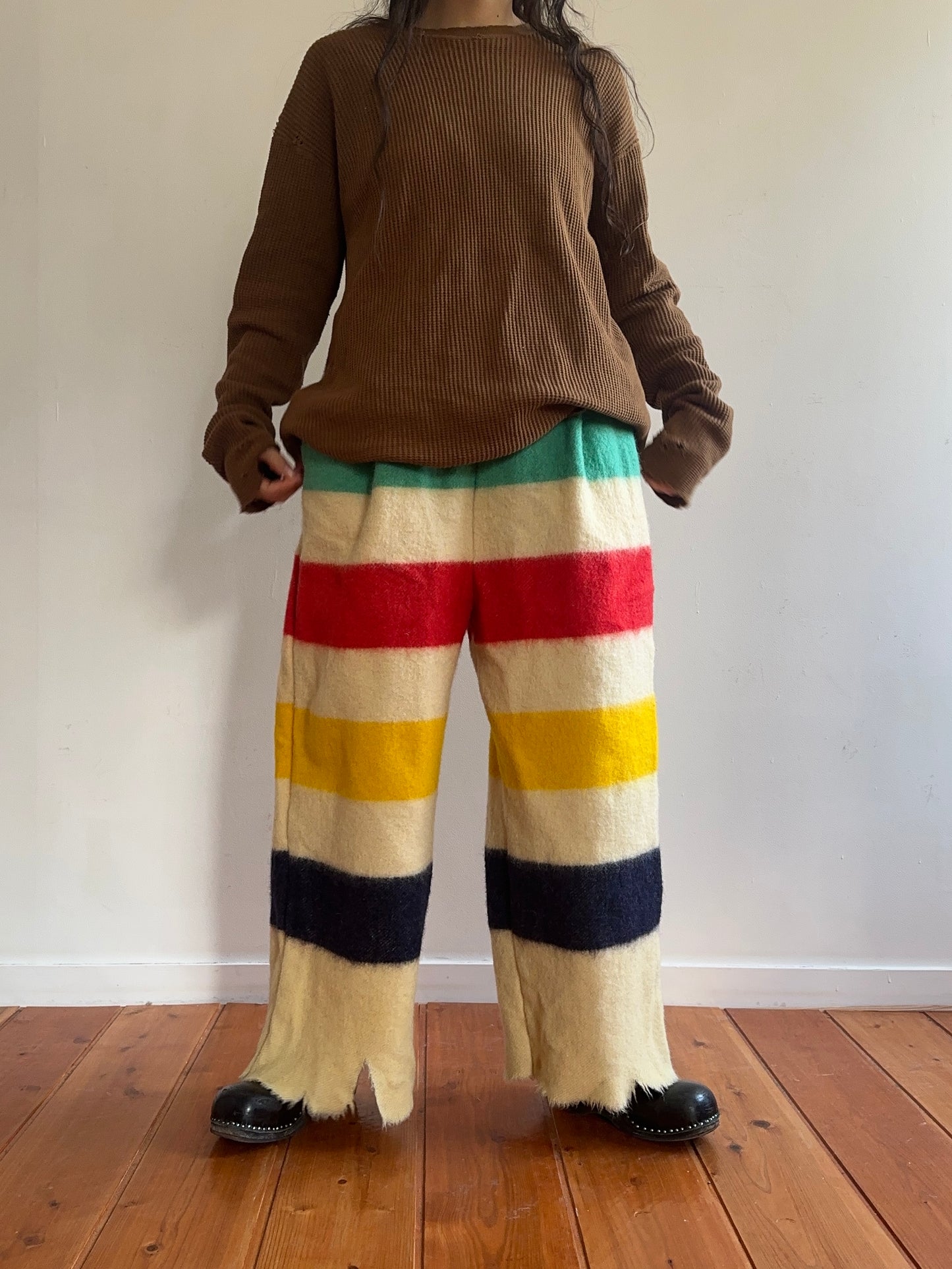 old blanket tuck wide pants