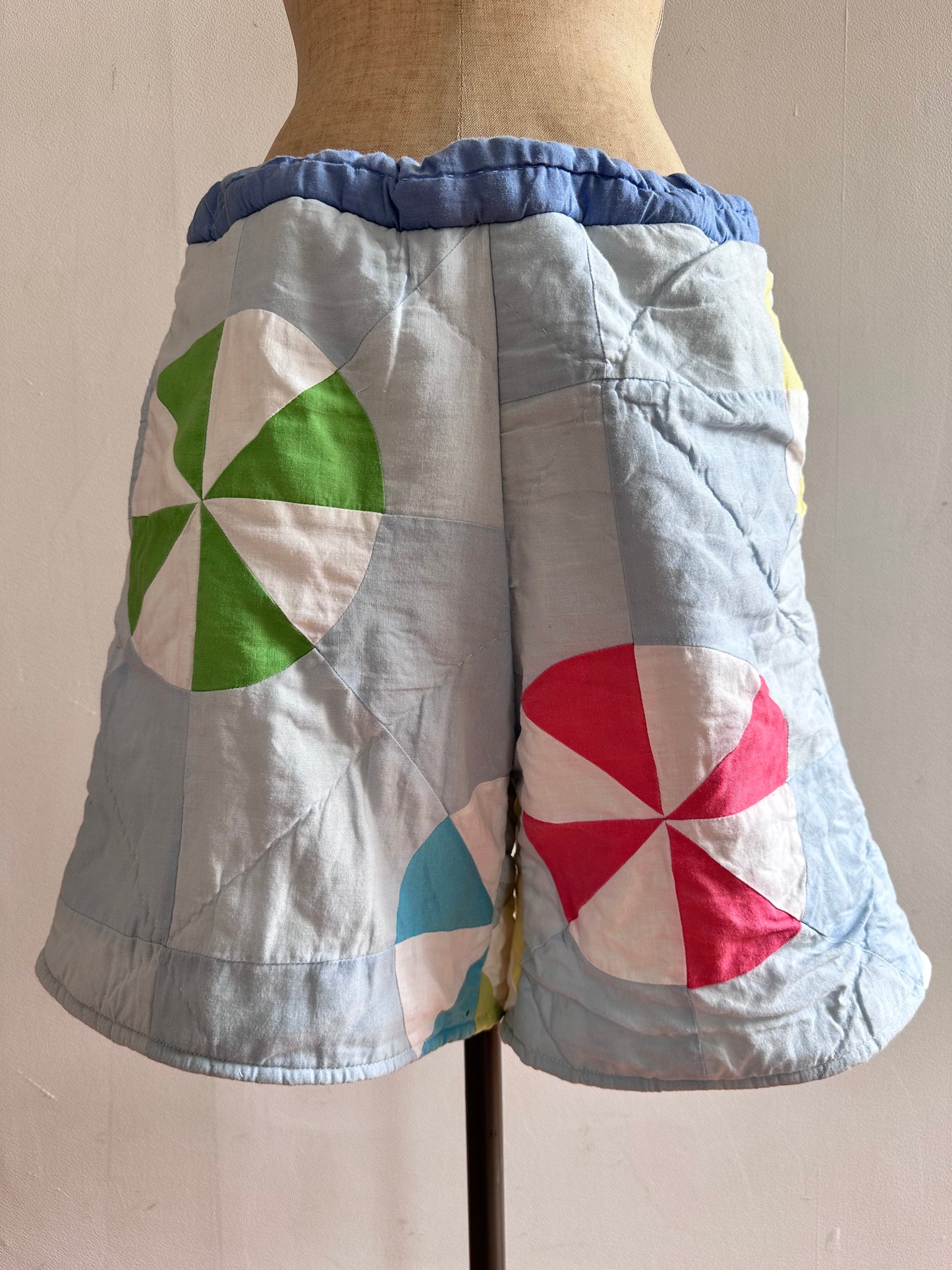 old quilt short pants
