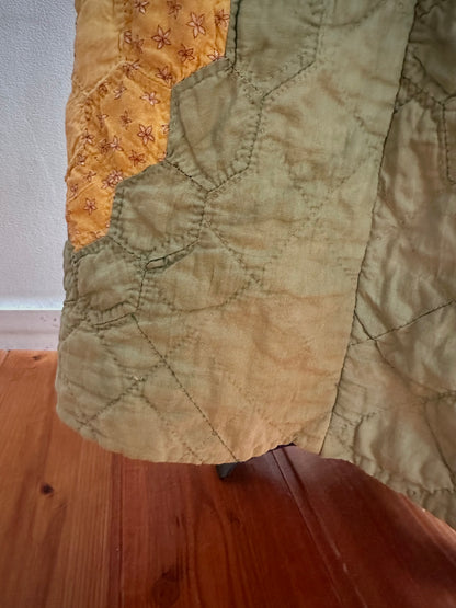 old quilt gather skirt