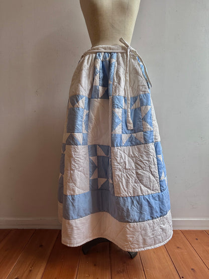 old quilt gather skirt
