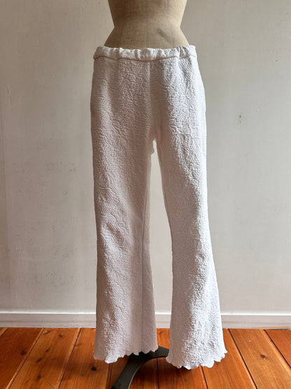 old fabric slim flare pants