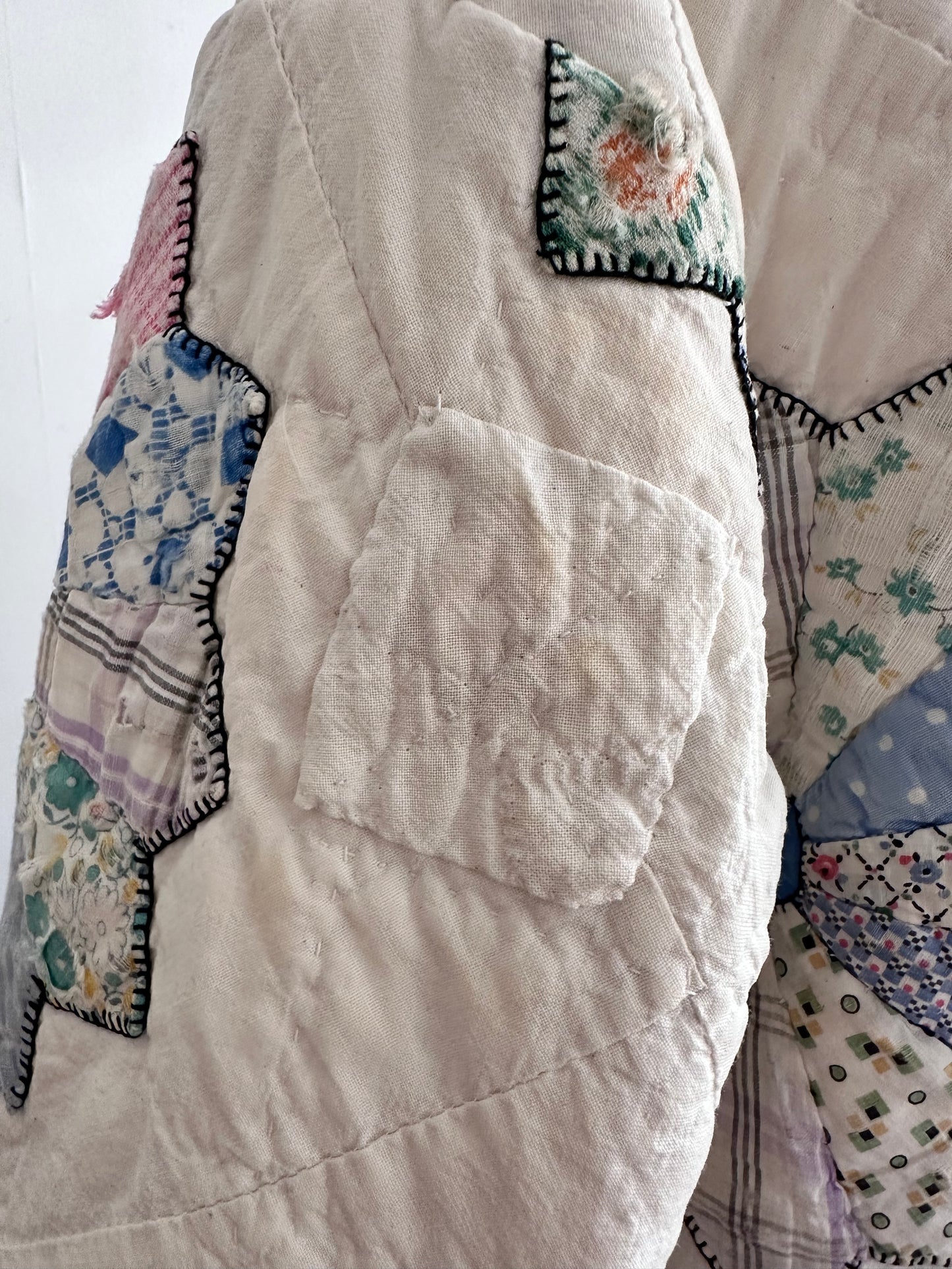 old quilt dress coat