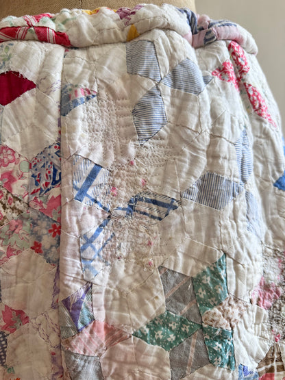 old quilt tuck wide pants
