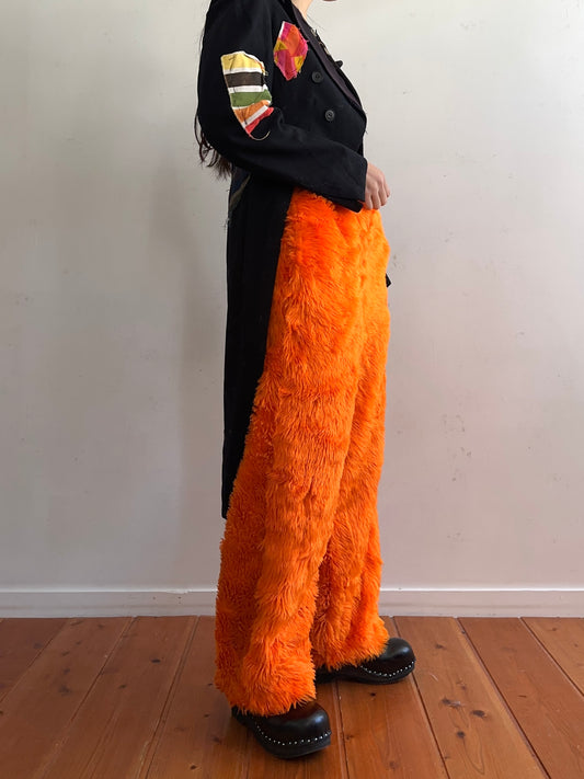 old fur pants /orange