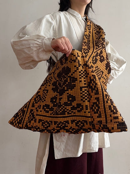 old coverlet monk bag / orange