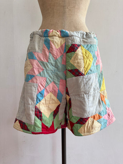 old quilt short pants