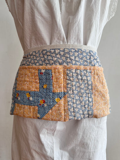 old quilt work apron