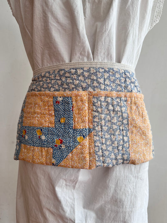 old quilt work apron