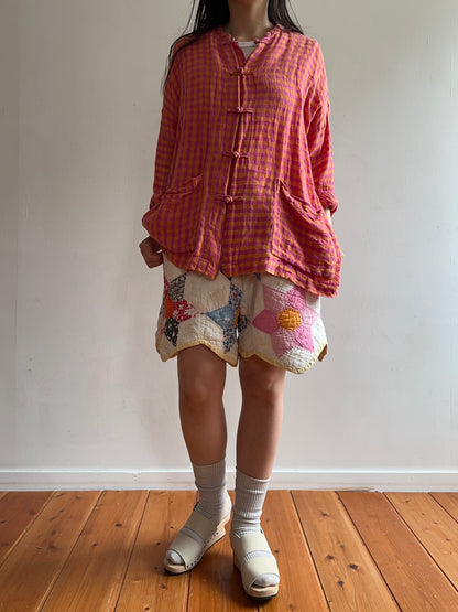 old quilt short pants