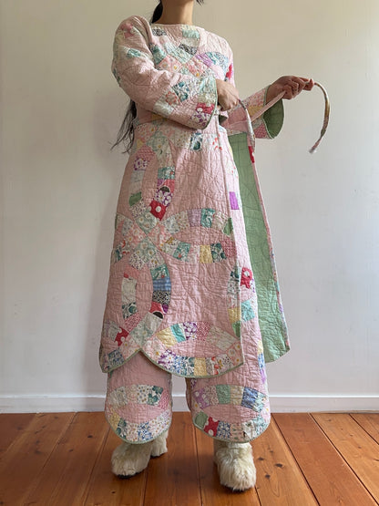 old quilt wide pants
