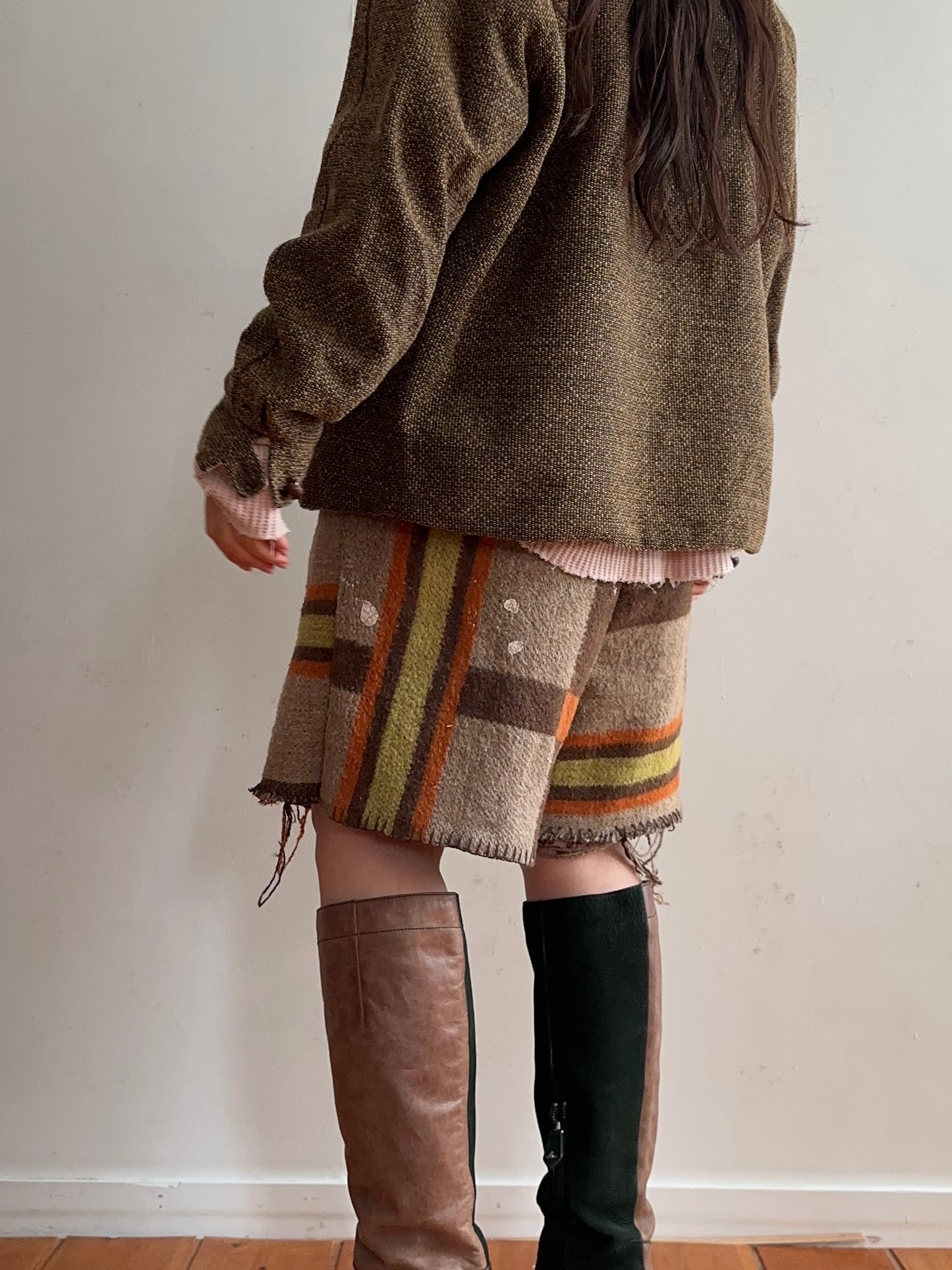 old blanket short pants