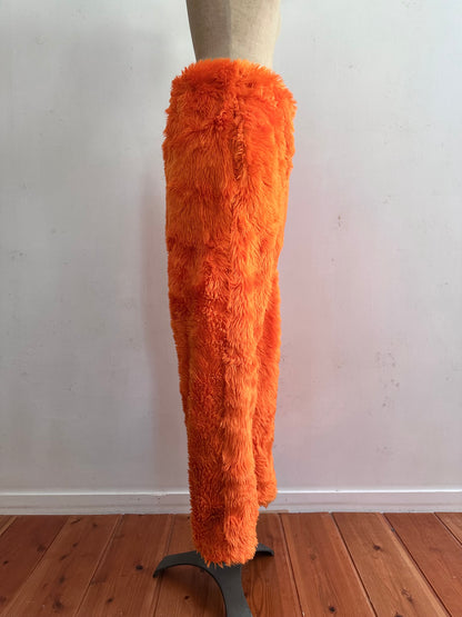 old fur pants /orange