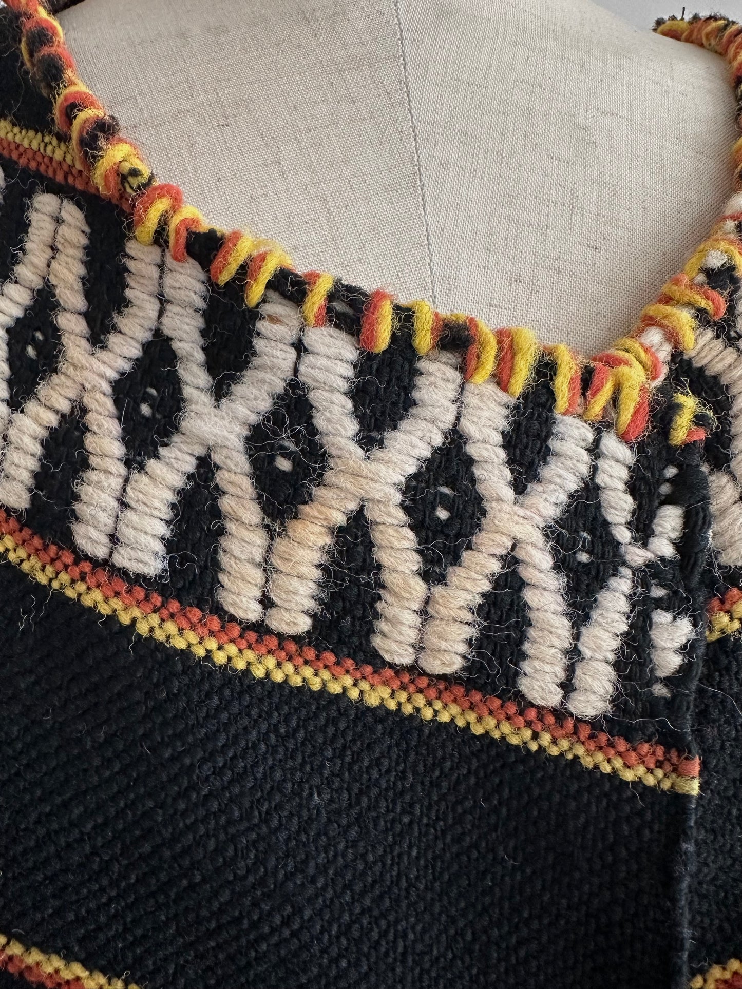 old handwoven textile set-up