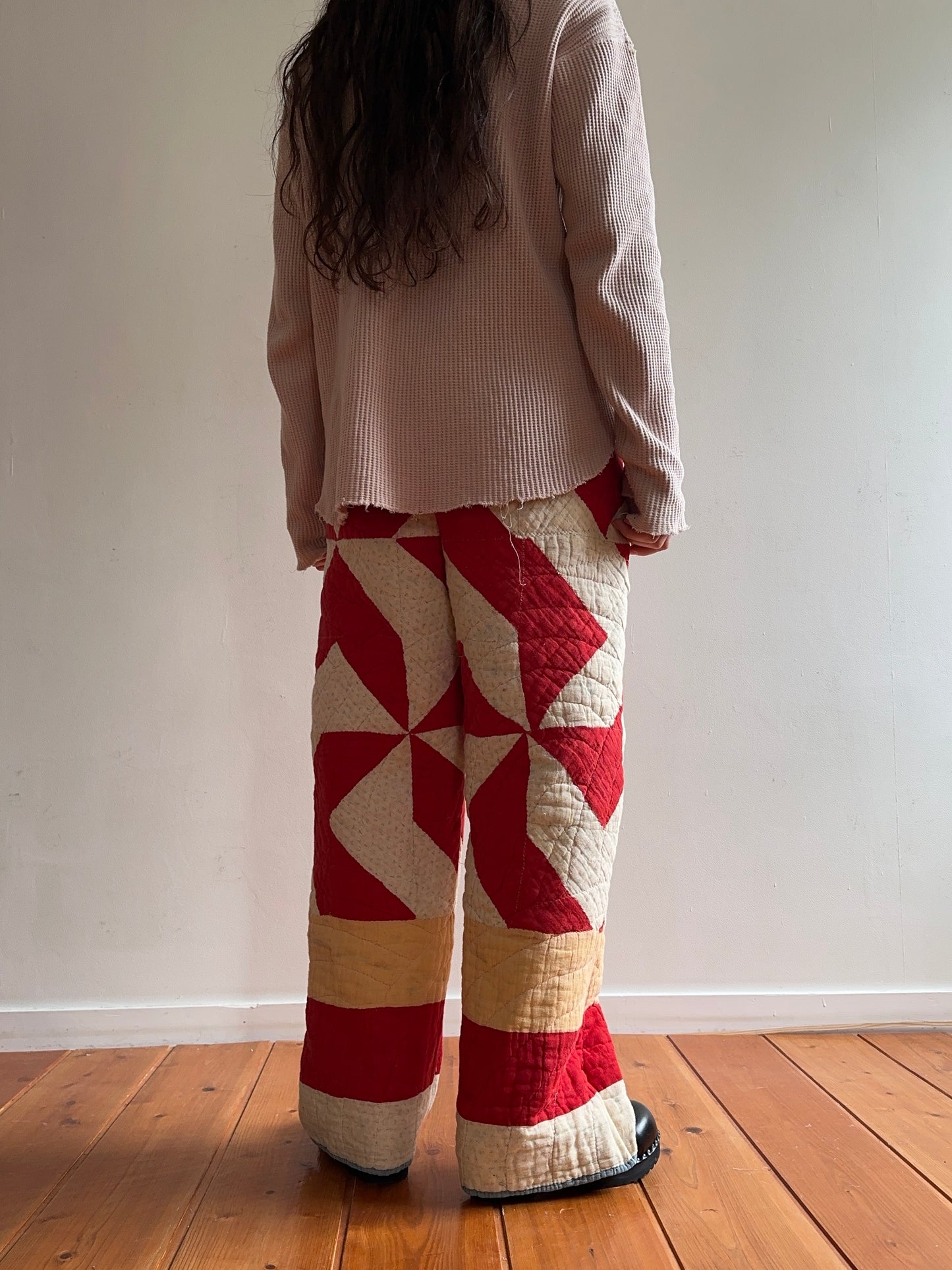 antique quilt pants