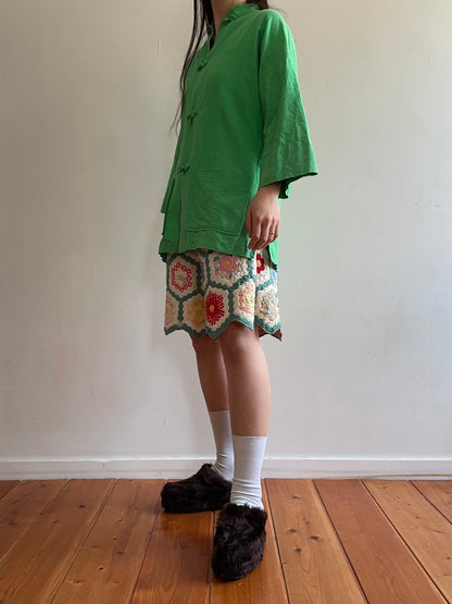 old quilt short pants