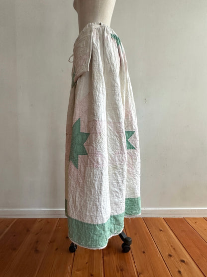 antique quilt pocket gather skirt
