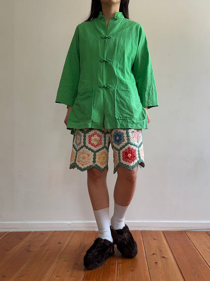 old quilt short pants