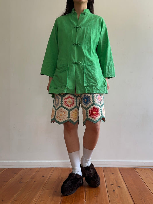 old quilt short pants