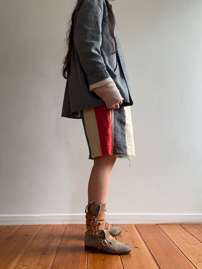 old blank short pants / stripe