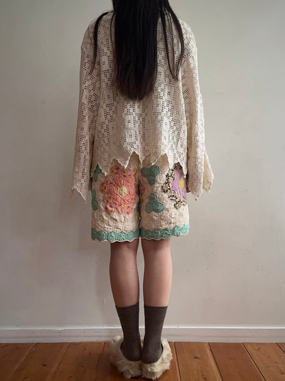 old quilt short pants