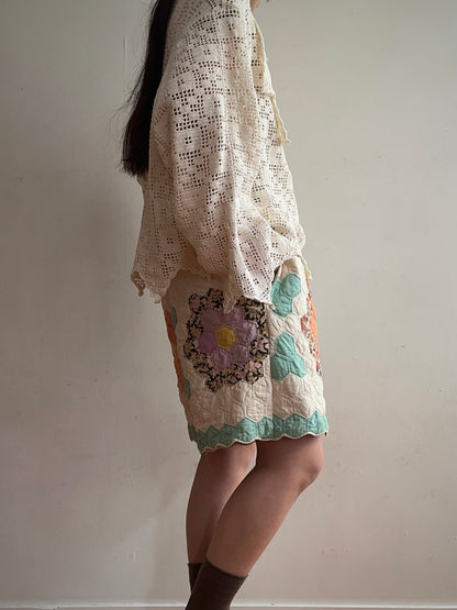 old quilt short pants