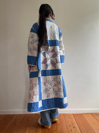 old quilt dress coat