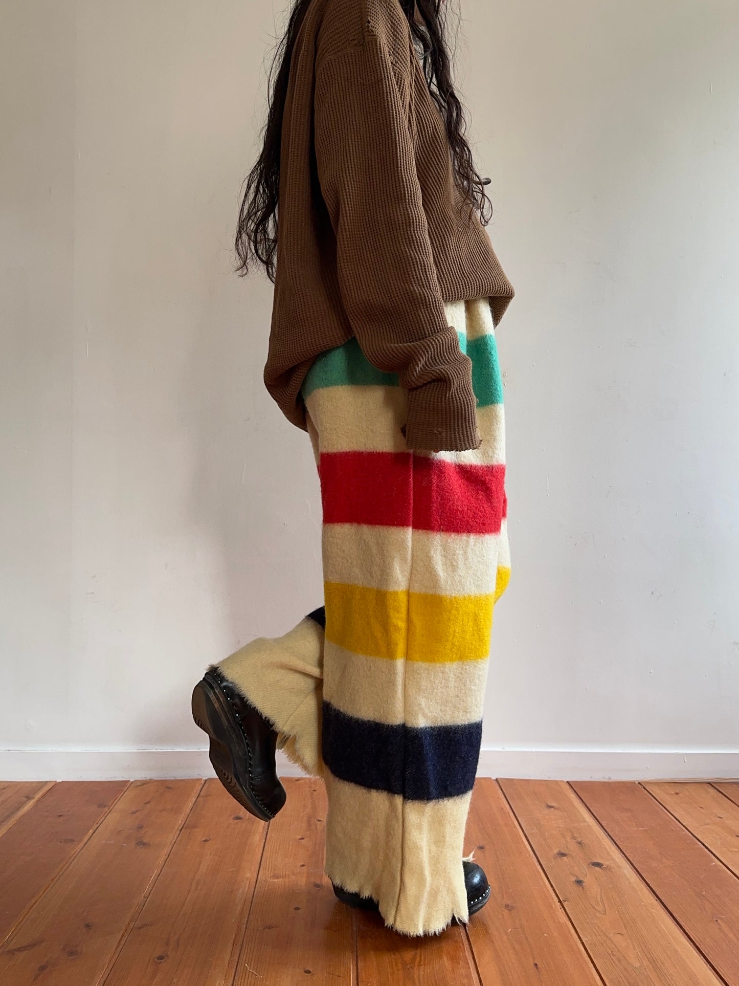 old blanket tuck wide pants