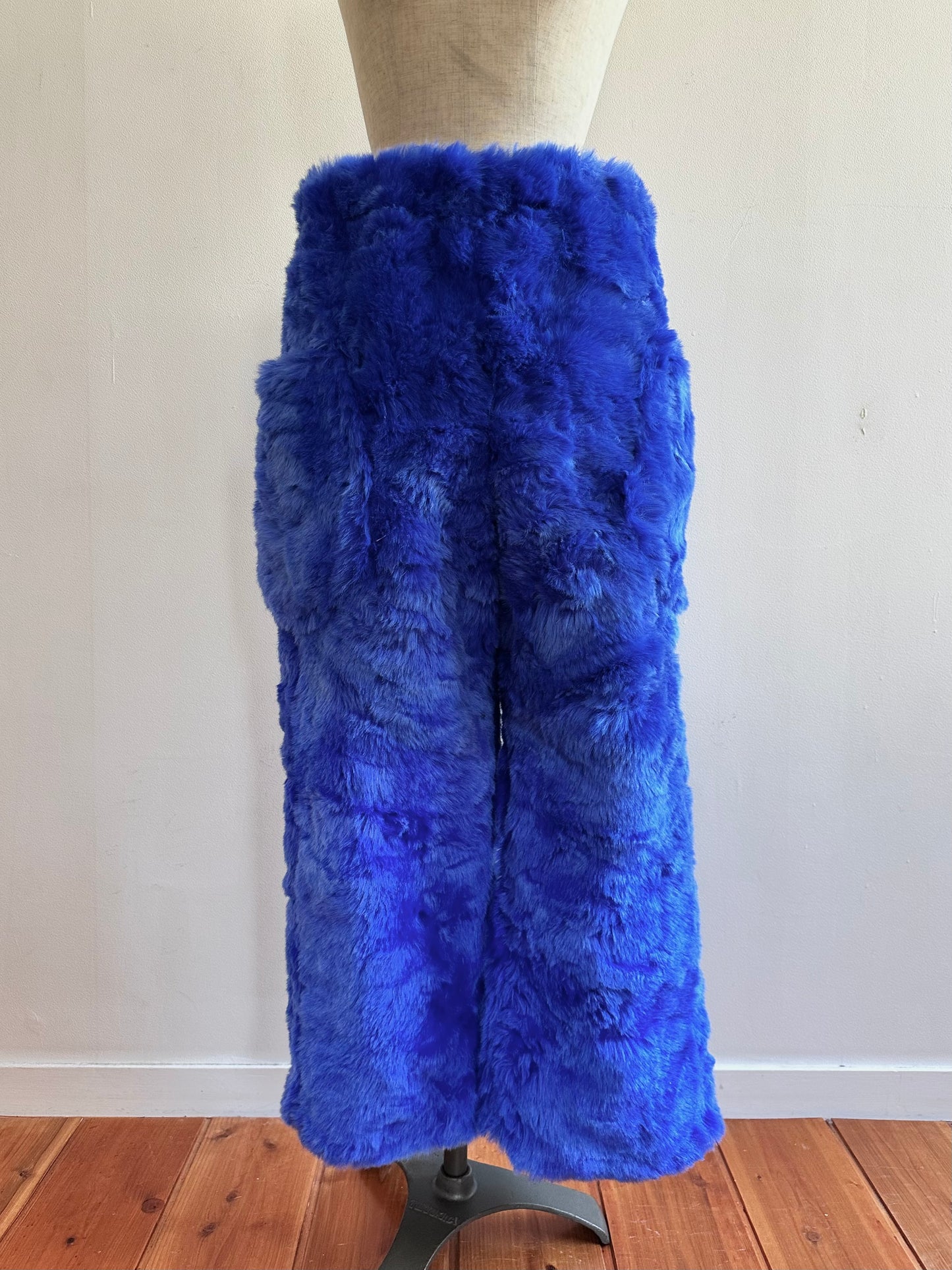 old fur pants / lapis lazuli