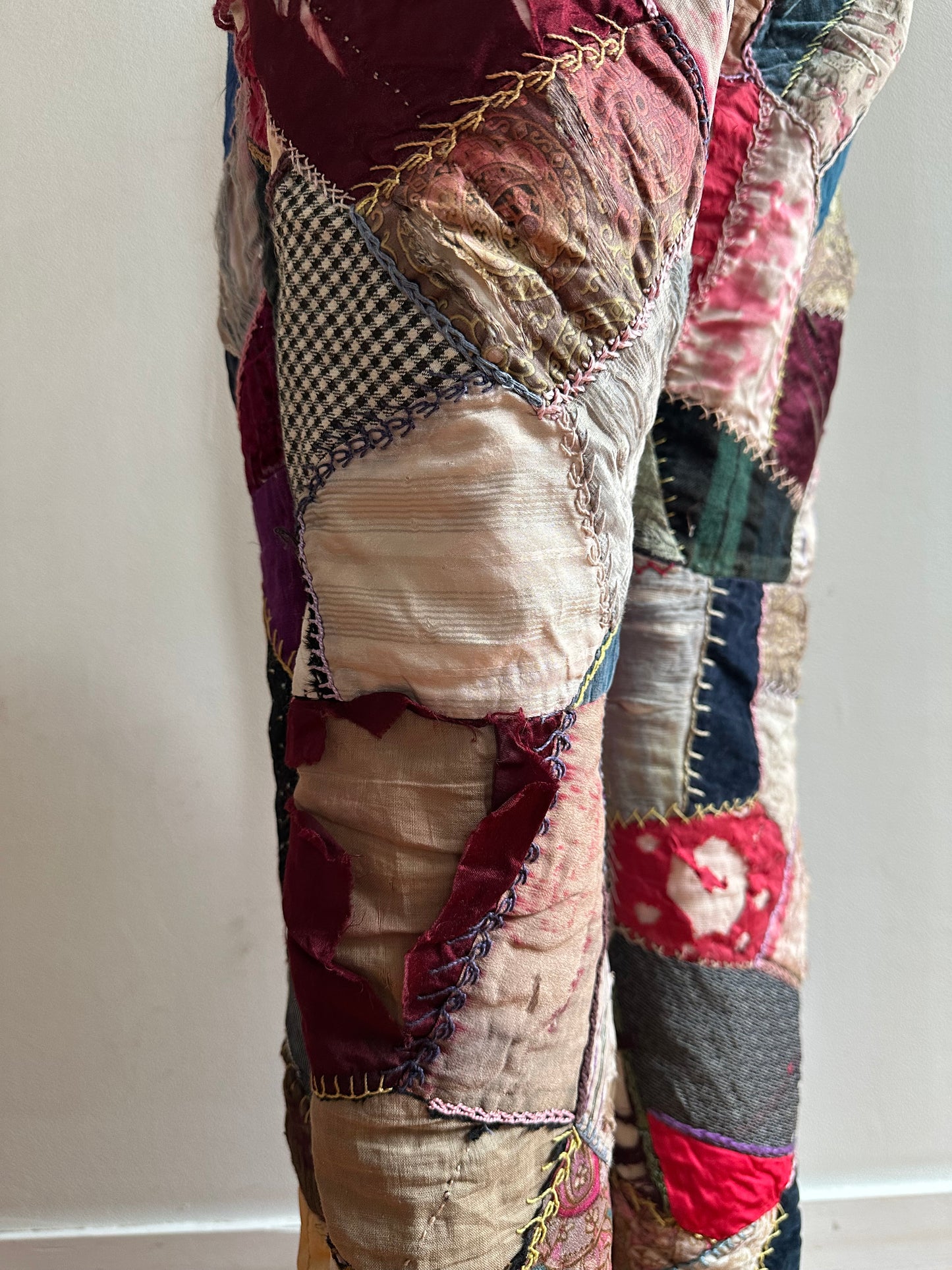 old quilt crazy slim pants