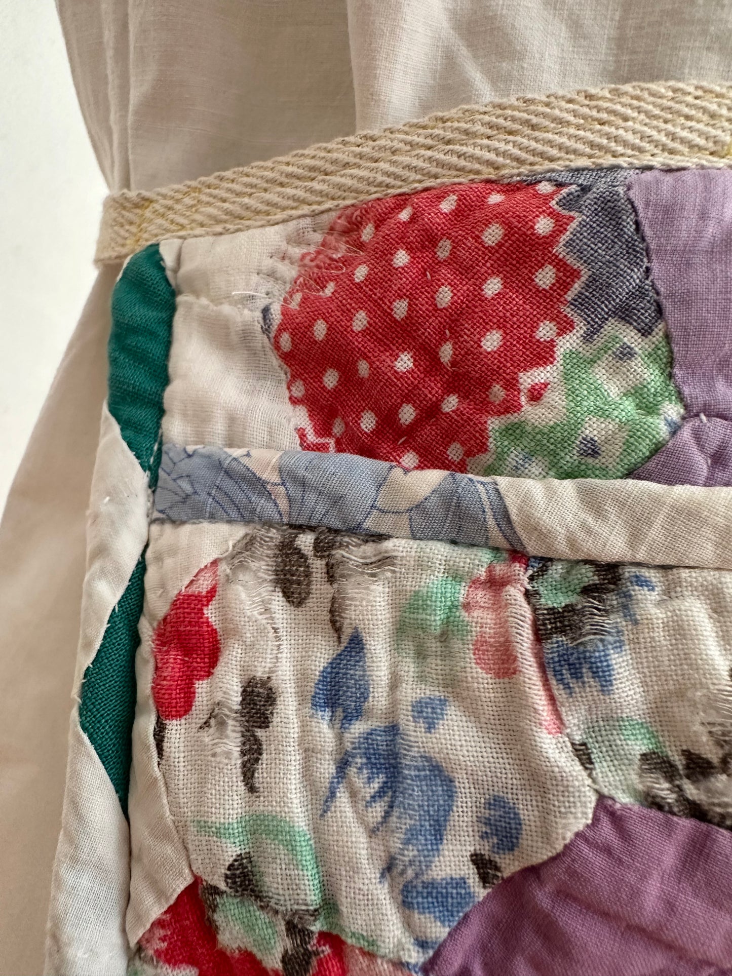 old quilt work apron