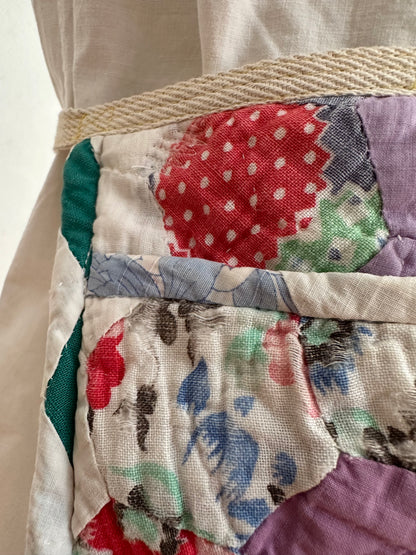 old quilt work apron