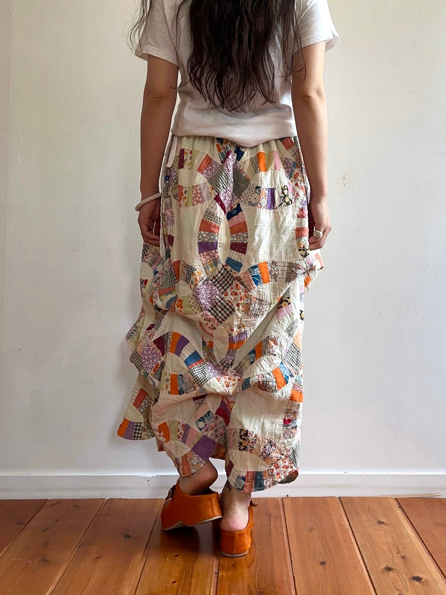 old quilt little change skirt