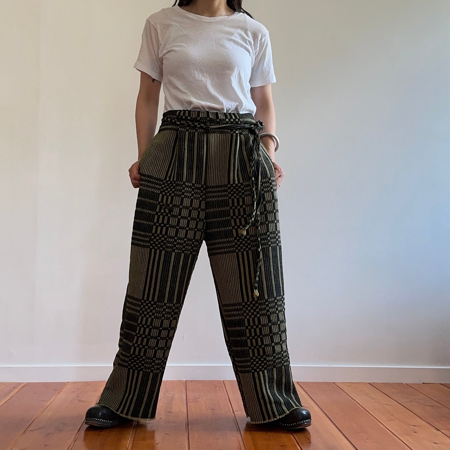 old coverlet tuck wide pants