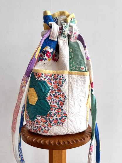 old quilt pocket bag