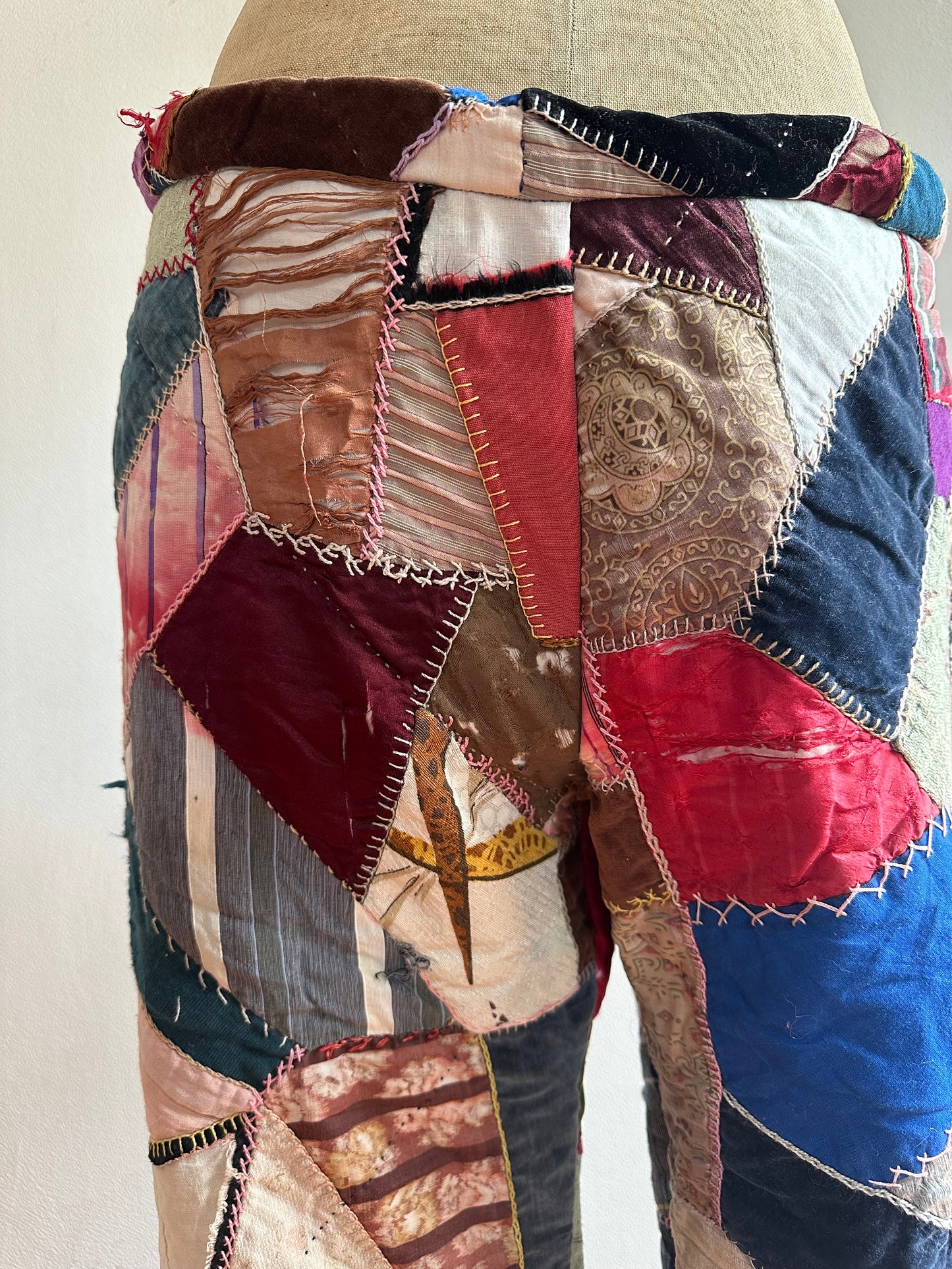 old quilt crazy slim pants