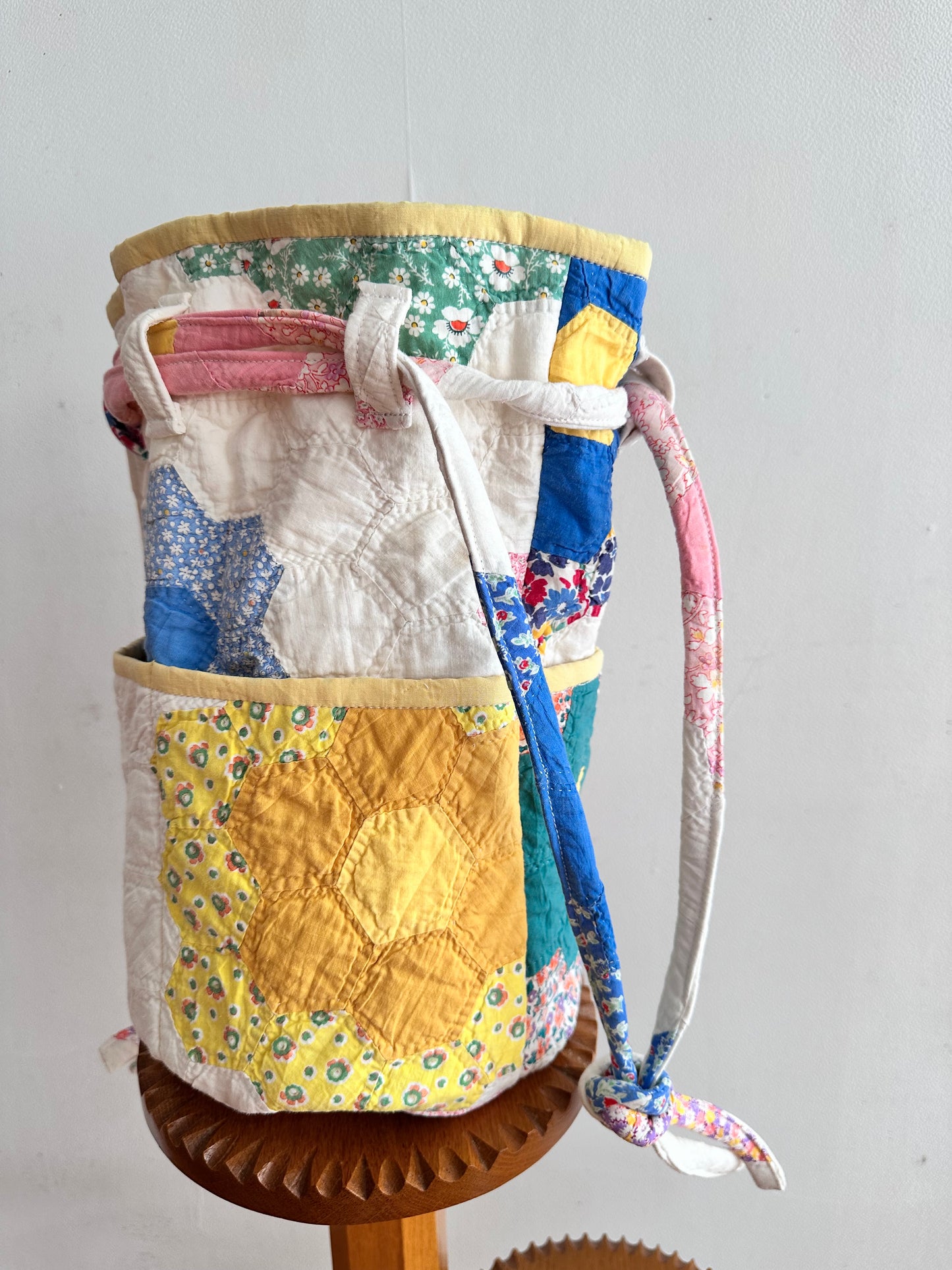 old quilt pocket bag